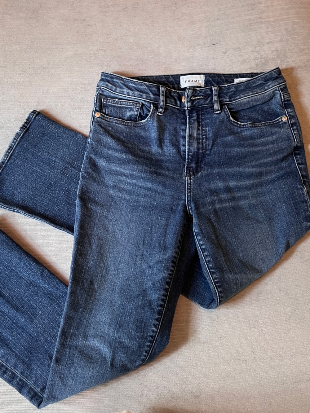 Frame Denim Women's Dark Blue Le Crop Mini Boot Sz 27 - Picture 7 of 7